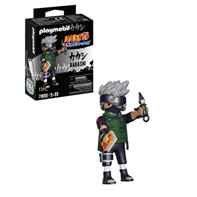 Abbildung von PLAYMOBIL Naruto Shippuden 71099 Kakashi mit Hund, Kunai und Buch, kreativer Spielspaß für Animefans tollen Details authentischen Extras, 11 teilig, ab 5 Jahren