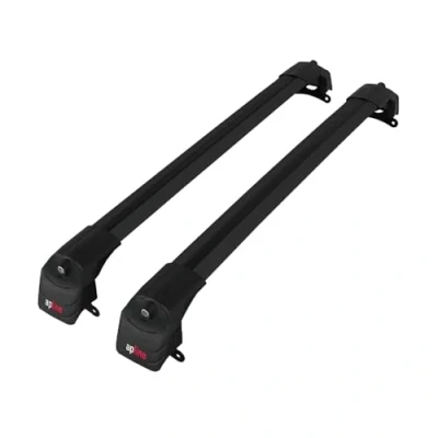 Abbildung von apline Kompatibel mit Jeep Compass 2017 2024 ACE 2 Relingträger Dachträger Auto Gepäckträger Schwarz Aluminium Stangen