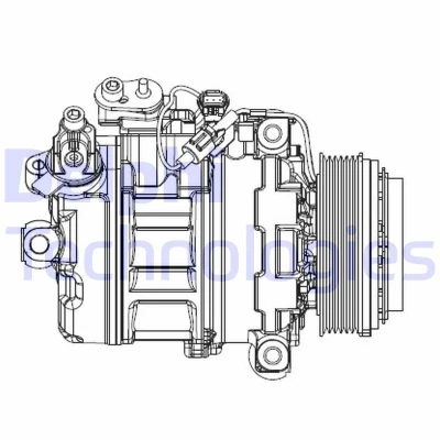 Abbildung von DELPHI CS20547 Kompressor 7ZSE17 PAG 46 mit Magnetkupplung BMW: 3 Limousine, 5 Touring