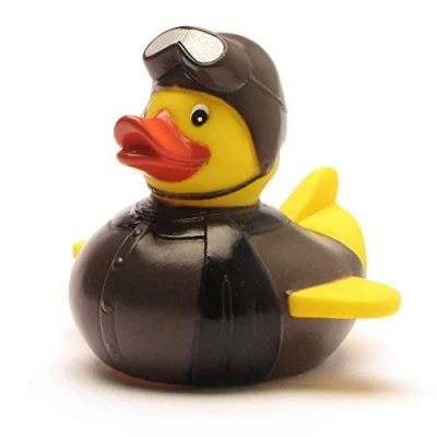 Abbildung von DUCKSHOP I Old Fashioned Pilot Badeente Quietscheente L: 11 cm