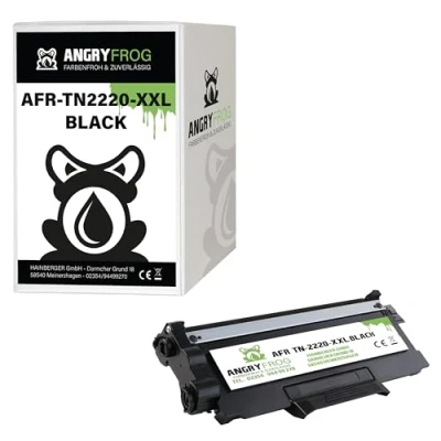 Abbildung von Angry Frog 1x Toner kompatibel für Brother TN 2220 2210 HL 2240 schwarz 5.000 Seiten Geeignet D 2250 DN