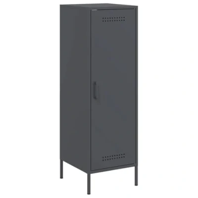 Abbildung von vidaXL Highboard, Sideboard mit Stauraum, Kommode Anrichte für Wohnzimmer, Mehrzweckschrank Beistellschrank Schrank, Industrie Stil, Anthrazit Stahl