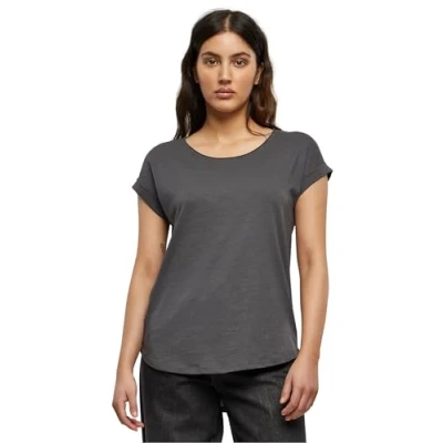 Abbildung von Build Your Brand Damen BY036 Ladies Long Slub Tee T Shirt, darkshadow, 5XL