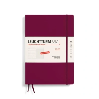 Abbildung von LEUCHTTURM1917 370479 Wochenkalender &amp; Notizbuch Composition (B5) 2025, Port Red, Deutsch
