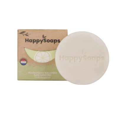 Abbildung von HappySoaps Fresh Bergamot Body Lotion Bar 70g