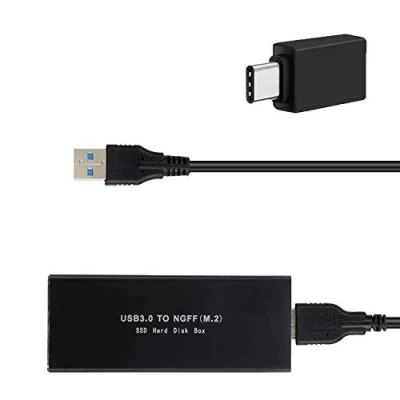 Abbildung von EasyULT Festplattengehäuse für NGFF to USB 3.0/Type c Festplatten, M.2 SSD zu 3.0/Typ Adapter Unterstützt SATA B/B+M Key M2 5 Gbps UASP Kompatibel 2230 2242 2260 2280