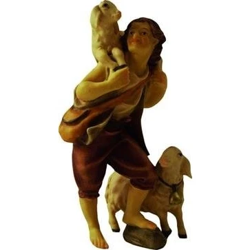 Abbildung von Unbekannt Krippenfiguren Hirte mit Schafe, geeignet für 7cm Figuren