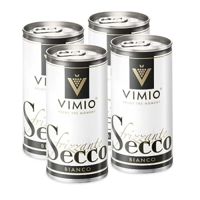 Abbildung von Vimio Secco Frizzante Bianco Perlwein Weiß 10,5% vol. 200 ml Dose (4x)