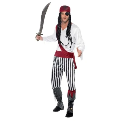 Abbildung von Smiffys Piraten Kostüm Tortuga Pirat Kostüm, Mache mit diesem Piratenkostüm die Karibik unsicher!