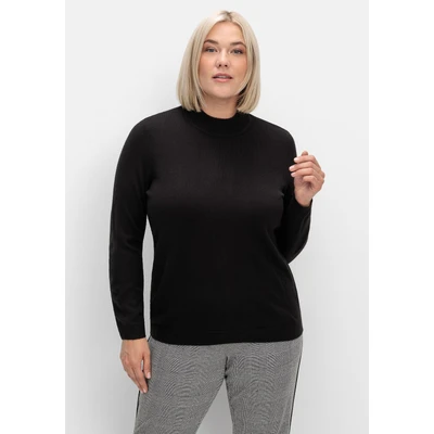 Abbildung von Sheego Strickpullover, Damen, Größe: 44, Schwarz