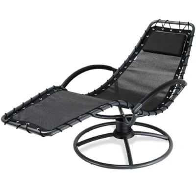 Abbildung von Casaria® Sonnenliege Liegestuhl Wetterfest Sauna Relaxliege mit Armlehne Kissen Ergonomisch 120kg Belastbar Wohnzimmer Liege Garten Balkon Sessel Grau