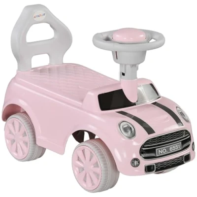 Abbildung von AIYAPLAY Rutscher Kinderfahrzeug mit Lenkrad Hupe Kippschutz, (Kinderrutschauto, 1 tlg., Rutscherfahrzeug), für Kinder, rosa