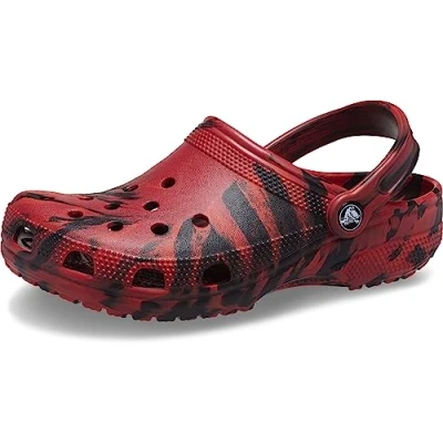 Abbildung von Crocs Unisex Classic Marbled Tie Dye Clog, Pepper/Black, 2 US Men