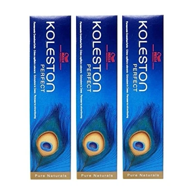 Abbildung von Wella Koleston Perfect 8/07 hellblond natur braun 3 x 60 ml Pure Naturals Haarfarbe KP