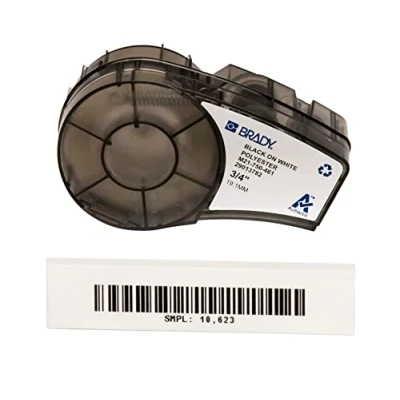 Abbildung von Brady (M21 750 461 AW) Polyesterband für BMP21 PLUS; LAB; 19.05 mm x 6.40 m Schwarz auf Weiß