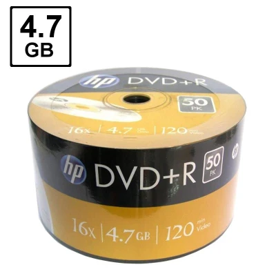 Abbildung von HP DVD+R Rohlinge Silver Surface, 50er Bulk Pack 4,7 GB