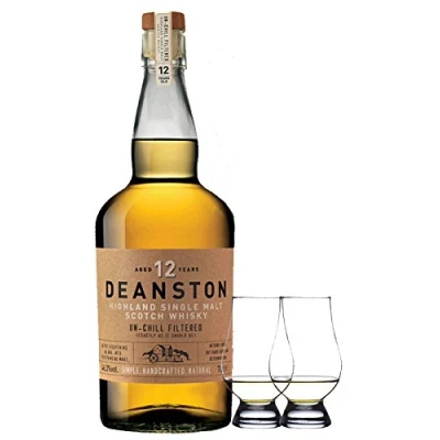 Abbildung von Deanston 12 Jahre Single Malt Whisky 0,7 Liter + 2 Glencairn Gläser