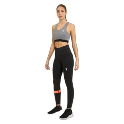 Abbildung von Macron Damen Run Scd Beatrix Crop Bra Light Gry Mel Wmn top, grau, M