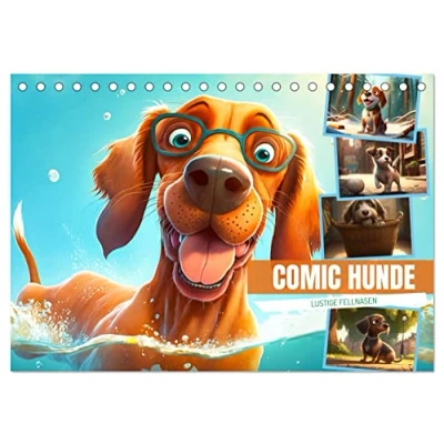 Abbildung von Comic Hunde (Tischkalender 2025 DIN A5 quer), CALVENDO Monatskalender