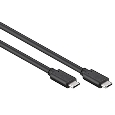 Abbildung von Good Connections Lade und Datenkabel USB 3.1 (Gen.1) C Stecker beidseitig KUPFERLEITER, Doppelschirmung, 5 Gbps Datenübertragung schwarz 0,2 m / 20 cm, GC M0111