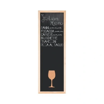 Abbildung von Bi Office, Kombi Memo und Blackboard Back2Chalk Vino, Kreidetafel mit Kiefer Rahmen, 20x60cm