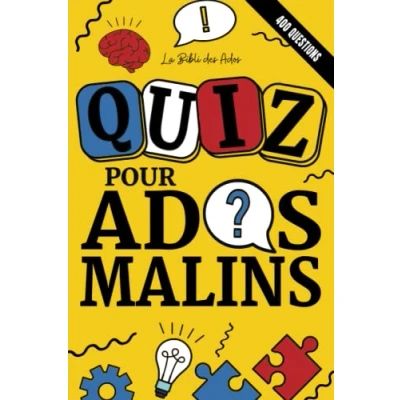 Abbildung von Quiz pour Ados Malins: 400 Questions réponses de culture générale jouer à la maison lors d&#039;une soirée pyjama (Livres Malins)