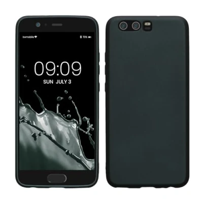 Abbildung von kwmobile Case kompatibel mit Huawei P10 Hülle Schutzhülle aus Silikon metallisch schimmernd Handyhülle Metallic Petrol