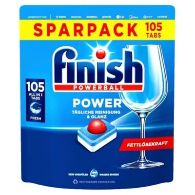 Abbildung von Calgonit finish Spülmaschinentabs POWERBALL POWER 105 St.