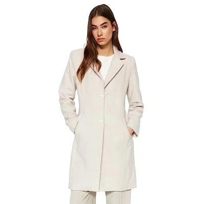 Abbildung von Trendyol Damen Gerade Lange Ärmel Tailliert Mantel Coat, Stone, 34 EU