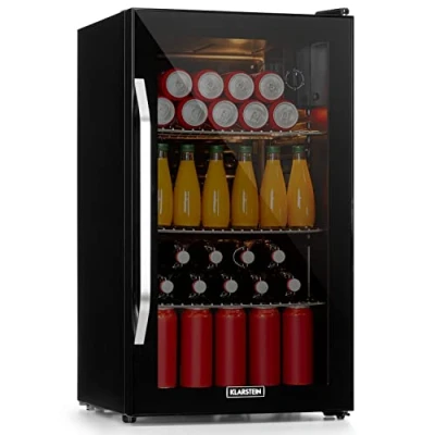 Abbildung von Klarstein Getränkekühlschrank HEA Beersafe XXL OX 10034848A, 83 cm hoch, 47.5 breit, Bier Hausbar Flaschenkühlschrank Glastür