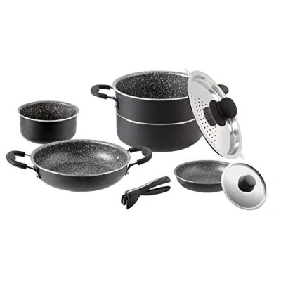 Abbildung von BRUNNER Campinggeschirr und Kochgeschirr aus Aluminium, Set Pirate 7+1 Ø 20 cm