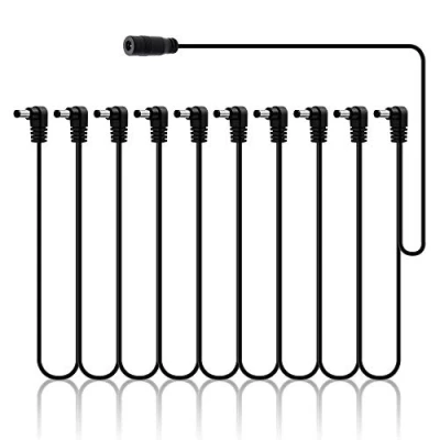 Abbildung von SONICAKE Daisy Chain Kabel Gitarre Bass Zubehör 9V DC 10 fach rechtwinkliger Stecker Strom