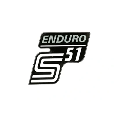 Abbildung von MZA Klebefolie Seitendeckel&quot;&quot;S51 ENDURO&quot;&quot; Silber