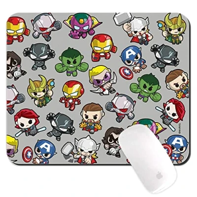 Abbildung von ERT GROUP Original und offiziell lizenziert von Marvel Anti Rutsch Mauspad, Muster Avengers 024, Computer rechteckig 220 mm x 180