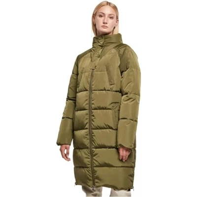 Abbildung von Urban Classics HIGH NECK Wintermantel, Damen, Größe: 4XL, Olive