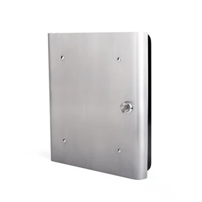 Abbildung von Pavo Premium Design Edelstahlfronttür, 54 Haken mit seitlichem Schlüsseleinwurf, Metall/Schwarz Schlüsselkast/Schlüsselschrank, 30 x 6 24 cm
