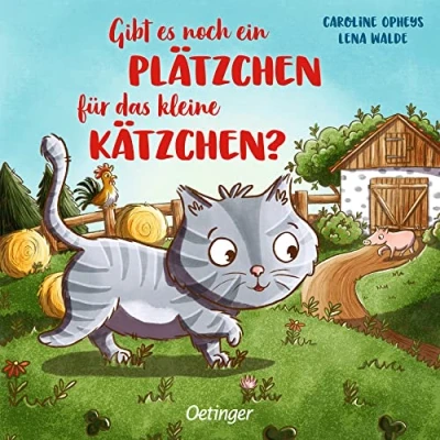 Abbildung von Gibt es noch ein Plätzchen für das kleine Kätzchen?: Bauernhof Gutenachtgeschichte als Pappbilderbuch Kinder ab 2 Jahren