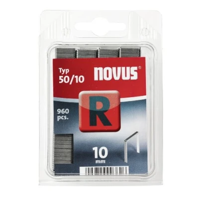 Abbildung von Novus Flachdrahtklammern 10 mm, 960 Tacker Klammern, Typ 50/10, zur Befestigung von Folien, Etiketten, Papier und Pappe