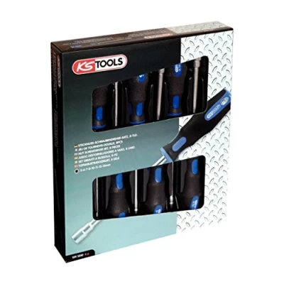 Abbildung von KS Tools 159.1200 ERGOTORQUEplus Stecknuss Schraubendreher Satz, 8 tlg.