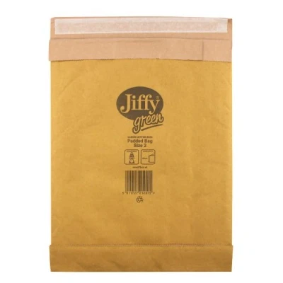 Abbildung von Jiffy Gepolsterte Versandtasche (Größe 2, 195 x 280 mm, 100% Papier) 100 Stück