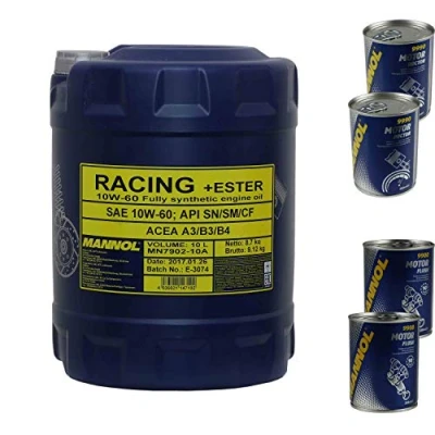 Abbildung von 10L Motoröl MANNOL SAE 10W 60 RACING+ESTER 2xMotor Doctor+Motor Flush