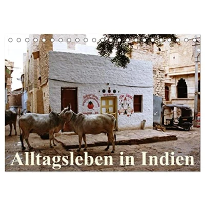 Abbildung von Alltagsleben in Indien (Tischkalender 2025 DIN A5 quer), CALVENDO Monatskalender