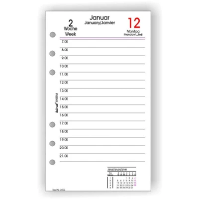 Abbildung von bind B260324 Kalendereinlage für Tageskalender A6, Timer Einlage Kalender Jahr 2024, 1 Tag / Seite, Terminkalender mit System, Kalendarium Systemplaner und Standard Timeplaner