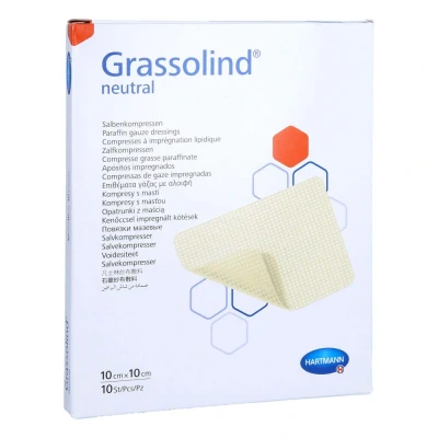 Abbildung von Grassolind Salbenkompressen 10x10 cm steril