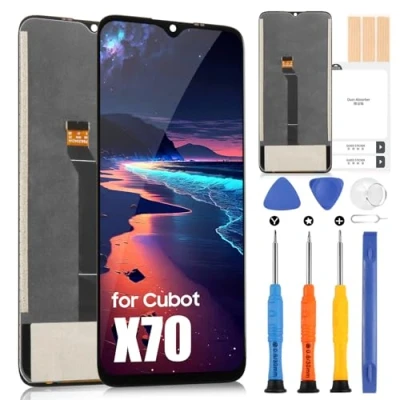 Abbildung von LCD Bildschirm für Cubot X70, Display X70 6.58 Zoll Touchscreen Digitazer Full Assembly Screen Replacement mit Reparatur Kit (Schwarz ohne Lünette)