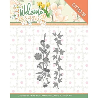 Abbildung von Dies Jeanine&#039;s Art Welcome Spring Flowers and Leaf Borders