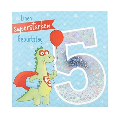 Abbildung von Depesche 11515 010 Zahlenkarte zum 5. Geburtstag mit Musik, veredelte Klappkarte originellem Innentext, inkl. Umschlag, Format 15,5 x cm, mehrfarbig