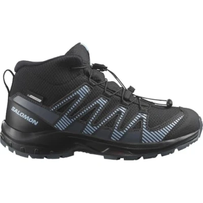 Abbildung von Salomon XA PRO V8 MID WP Unisex Hikingschuh für Kinder, Größe: 36, Black/neptune/alaskan blue Textil/synthetik