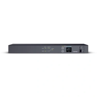 Abbildung von CyberPower 1U 16a Messgerät ATS PDU mit 8 x C13 und 2 C19 Ausgängen