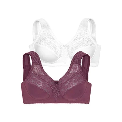 Abbildung von petite fleur Entlastungs BH (Packung, 2 Stück) ohne Bügel, mit eleganter Spitze, Basic Dessous